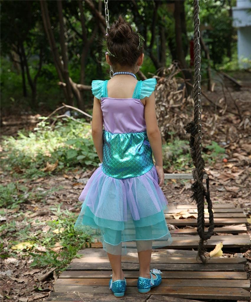 Elegant Daisy Princess Mermaid Dress for Toddler Girls | Halloween Costume & Birthday Party Outfit | Perfect for Dress-Up, Photo Shoots & Special Occasions