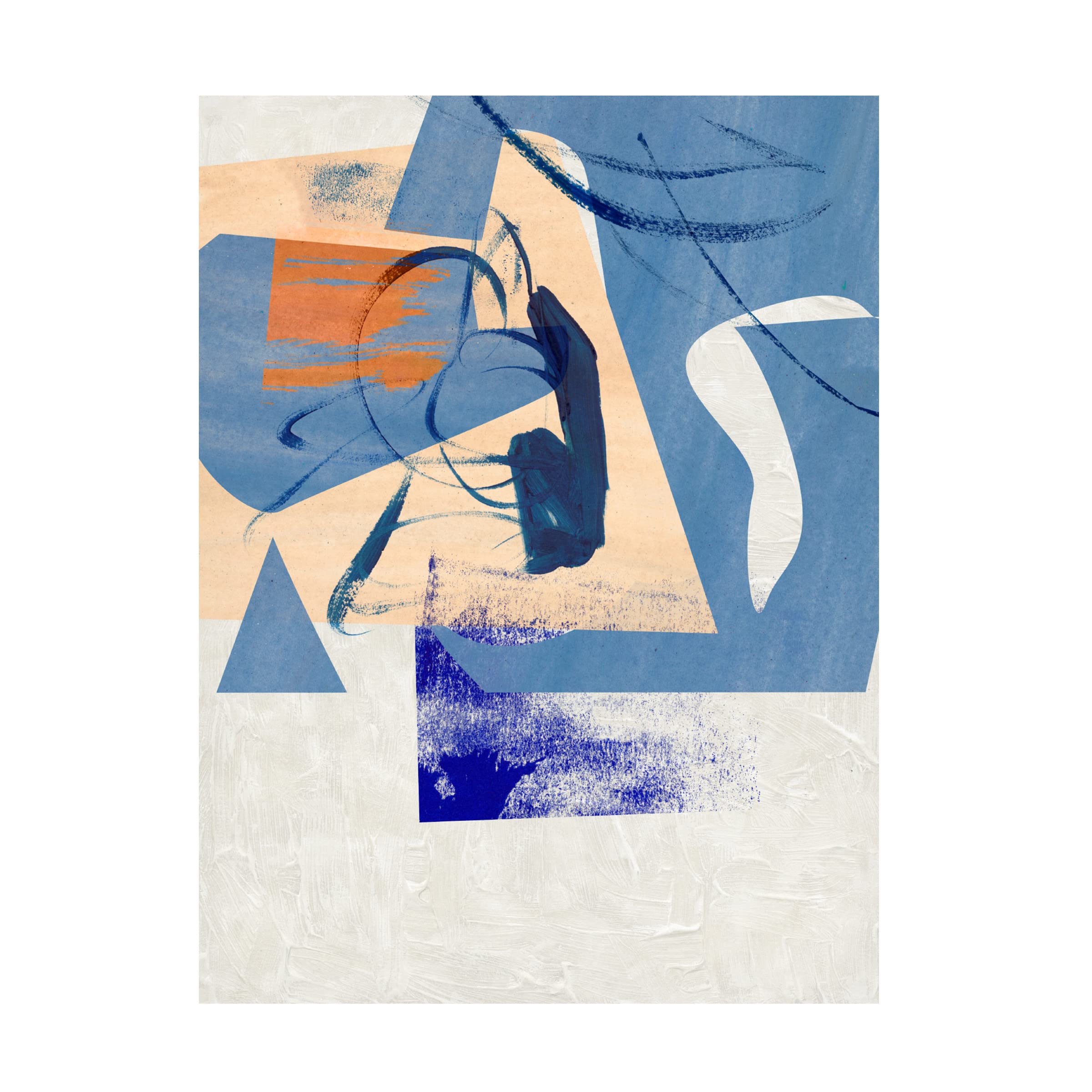Trademark Fine Art 'Night Fragment II' Canvas Wall Art by Melissa Wang - Modern Abstract Painting for Living Room, Bedroom & Office Decor
