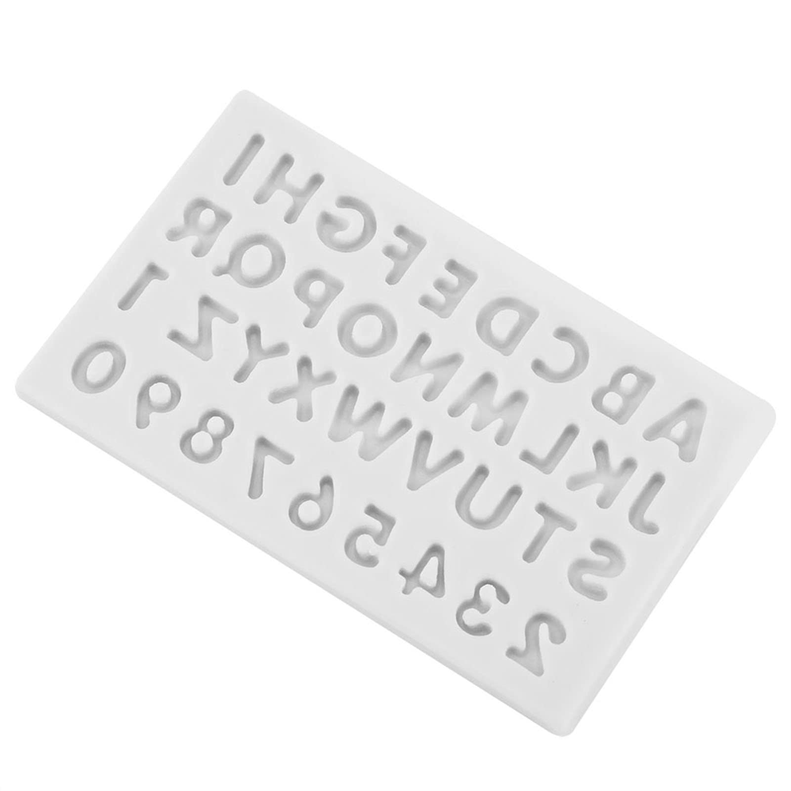 Premium Silicone Letter Molds for Candy, Cake, Fondant & Chocolate Decorating – Gray | DIY Baking Tools for Parties, Weddings & Holidays