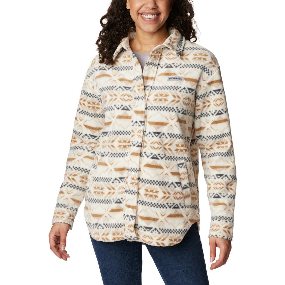 Columbia Benton Springs™ Women's Shirt Jacket - Lightweight Fleece-Lined Outdoor Jacket for Hiking, Camping & Casual Wear