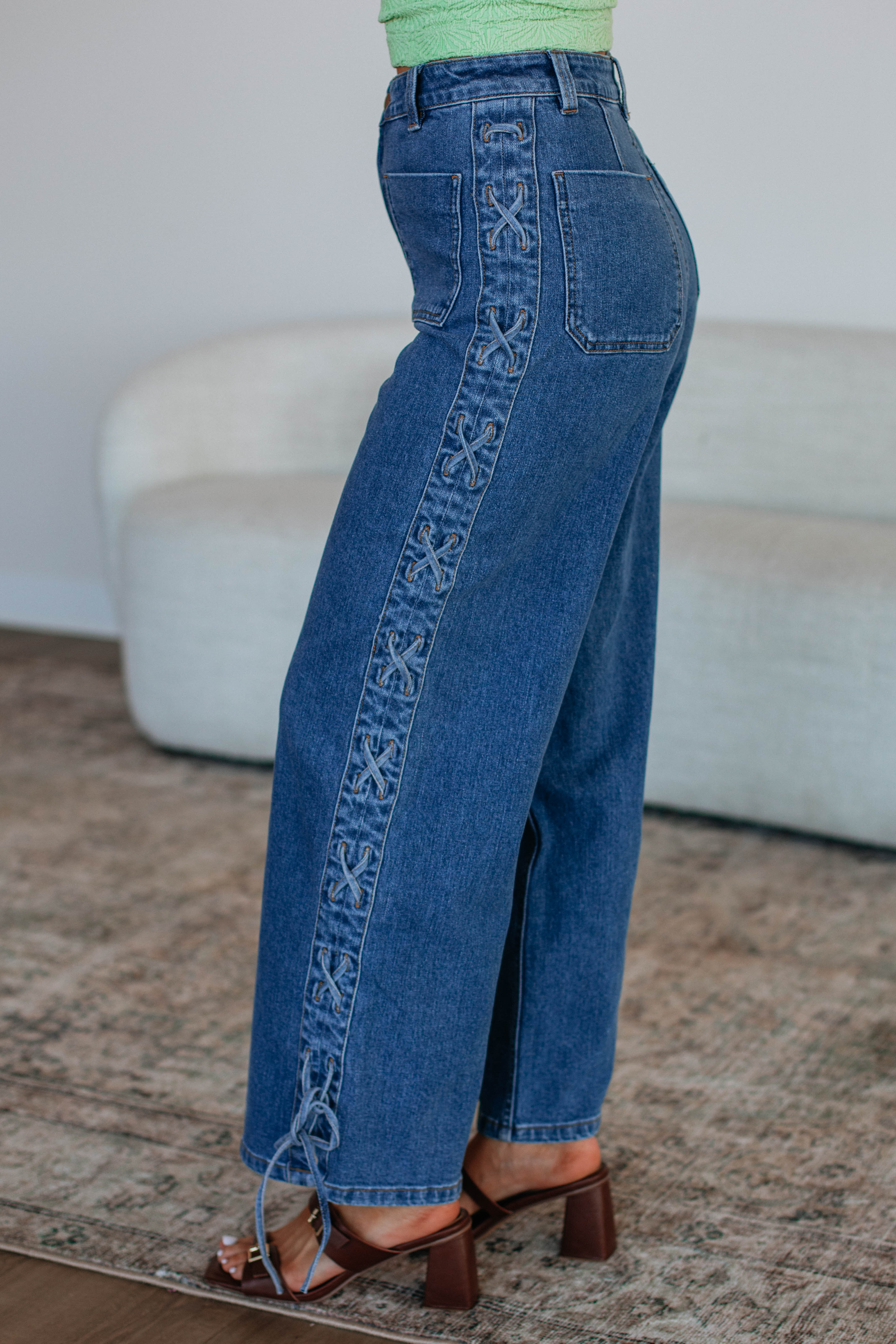 Becca Women's High Waist Denim Jeans - Stretchy Skinny Pants for Casual Wear & Everyday Outfits