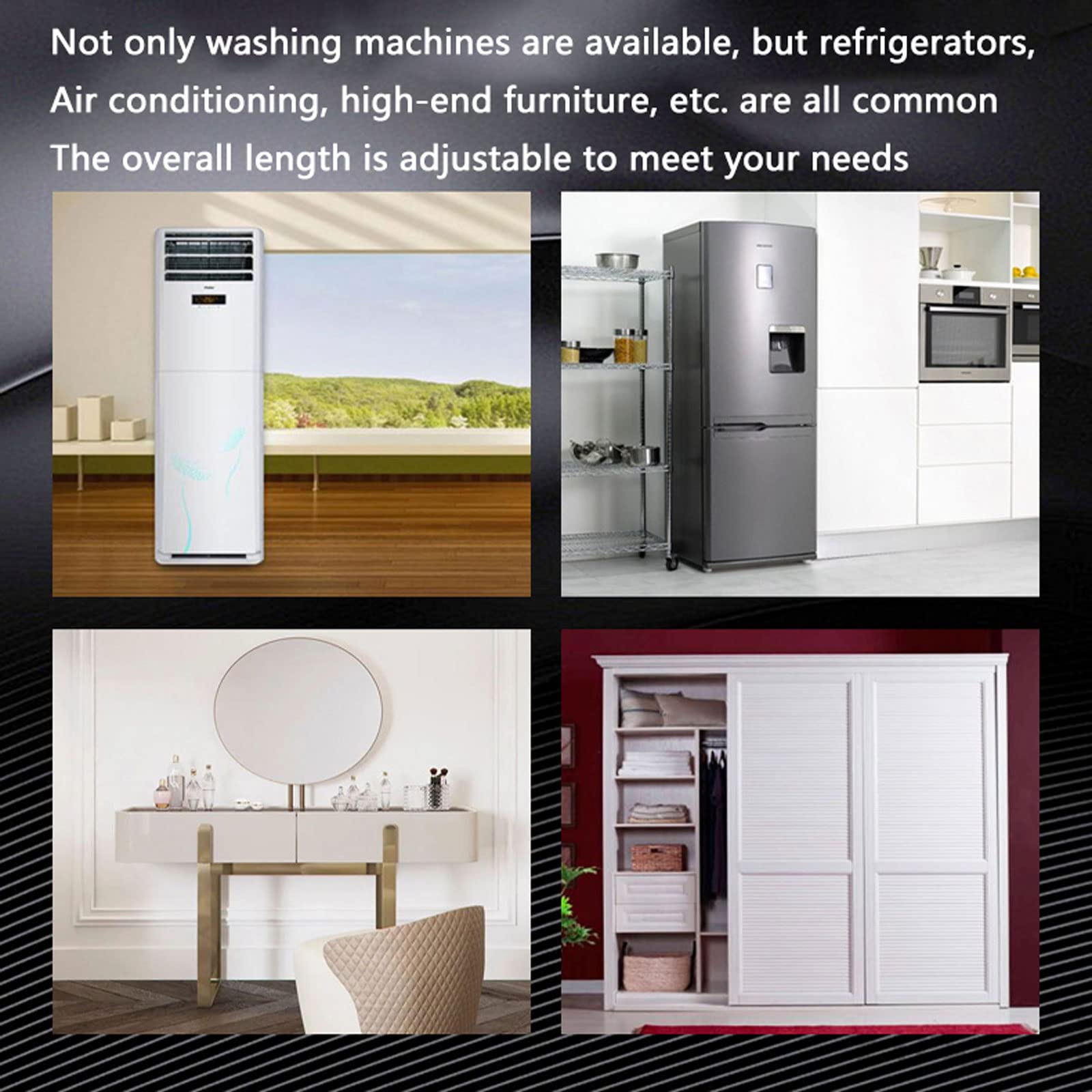 Heavy Duty Washing Machine Base Stand with 24 Lockable Wheels - 300kg Capacity Mobile Platform for Refrigerator, Sofa & Furniture - Perfect for Laundry Room, Kitchen & Home Appliance Mobility