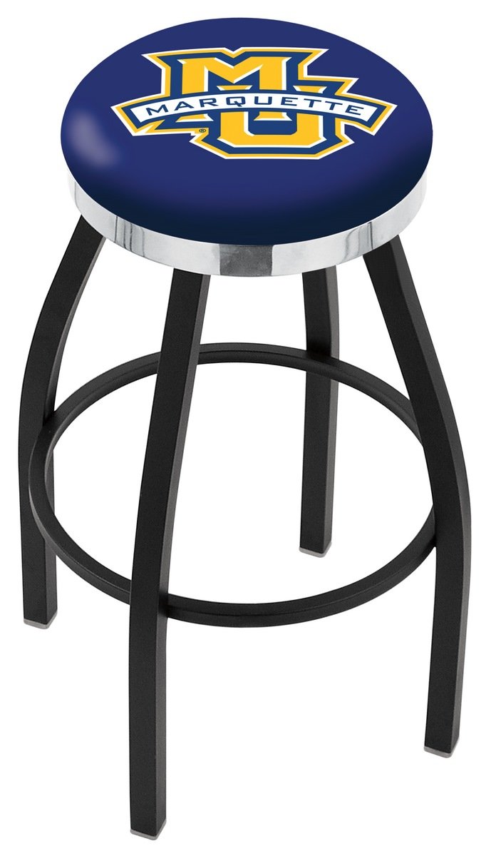 30-inch Swivel Bar Stool with Black Wrinkle & Chrome Finish - Modern Kitchen Counter Stool for Home Bar, Restaurant & Cafe