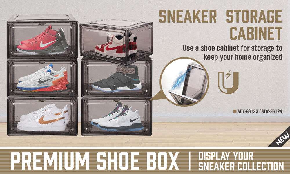 10Pcs Premium Clear Acrylic Shoe Storage Boxes with Magnetic Door - Stackable Sneaker Display Case for Jordans, Yeezys & Collectible Shoes - Perfect for Shoe Closet Organization & Sneakerhead Collections