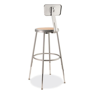 NPS 6200 Series Heavy Duty Adjustable Stool with Backrest - 25