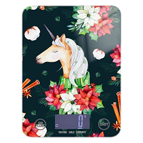 Waterproof Digital Kitchen Scale with Unicorn Design - Accurate Food Scale in Ounces & Grams for Baking, Cooking, Weight Loss | Perfect for Home Kitchen, Meal Prep & Portion Control