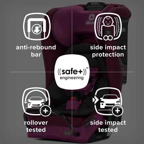 Diono Radian 3RXT Safe+ Convertible Car Seat for Toddlers & Kids | 3-in-1 Rear Facing, Forward Facing & Booster | Steel Frame Safety | Perfect for Travel & Everyday Use