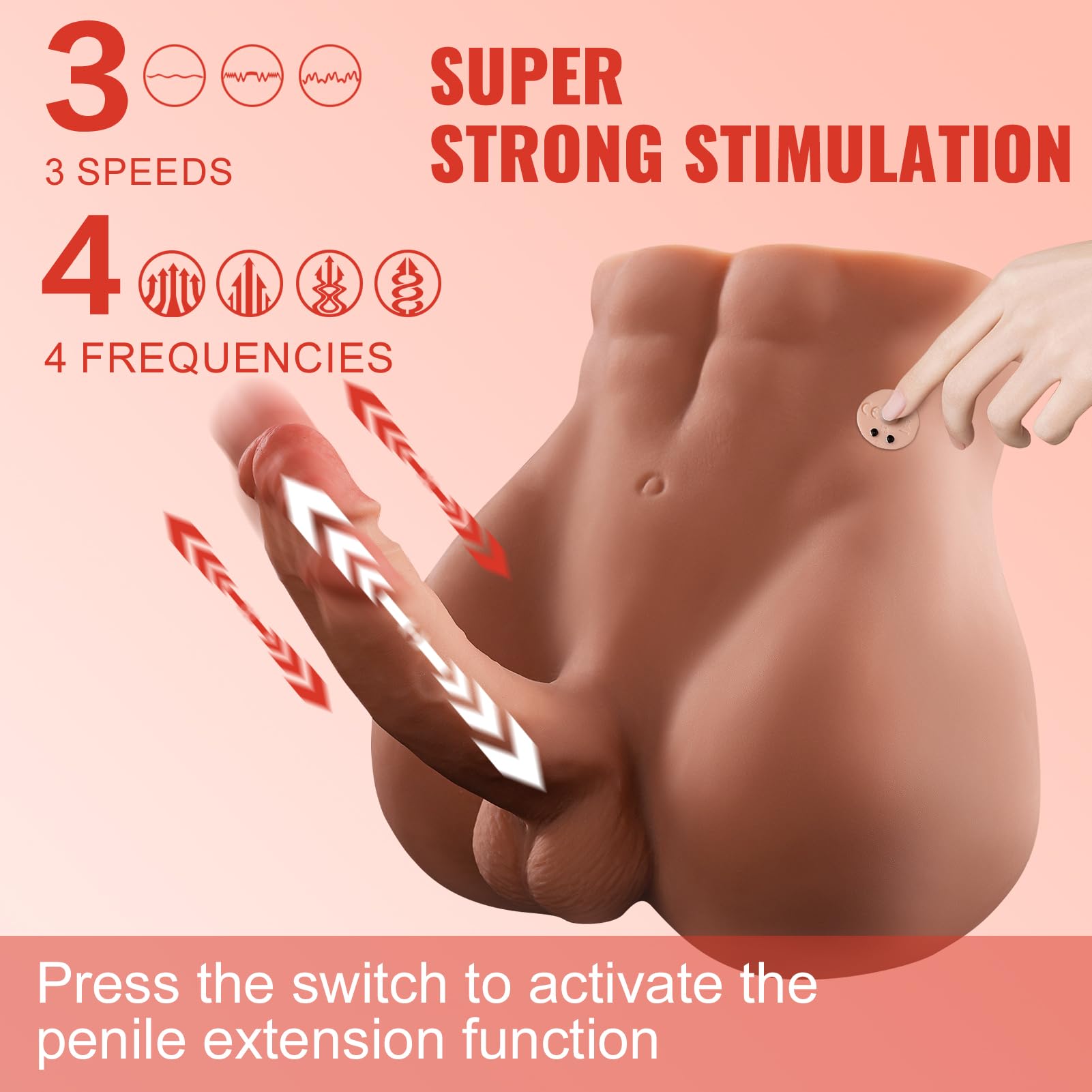 Realistic 11.5LB Male Torso Sex Doll with 7.1
