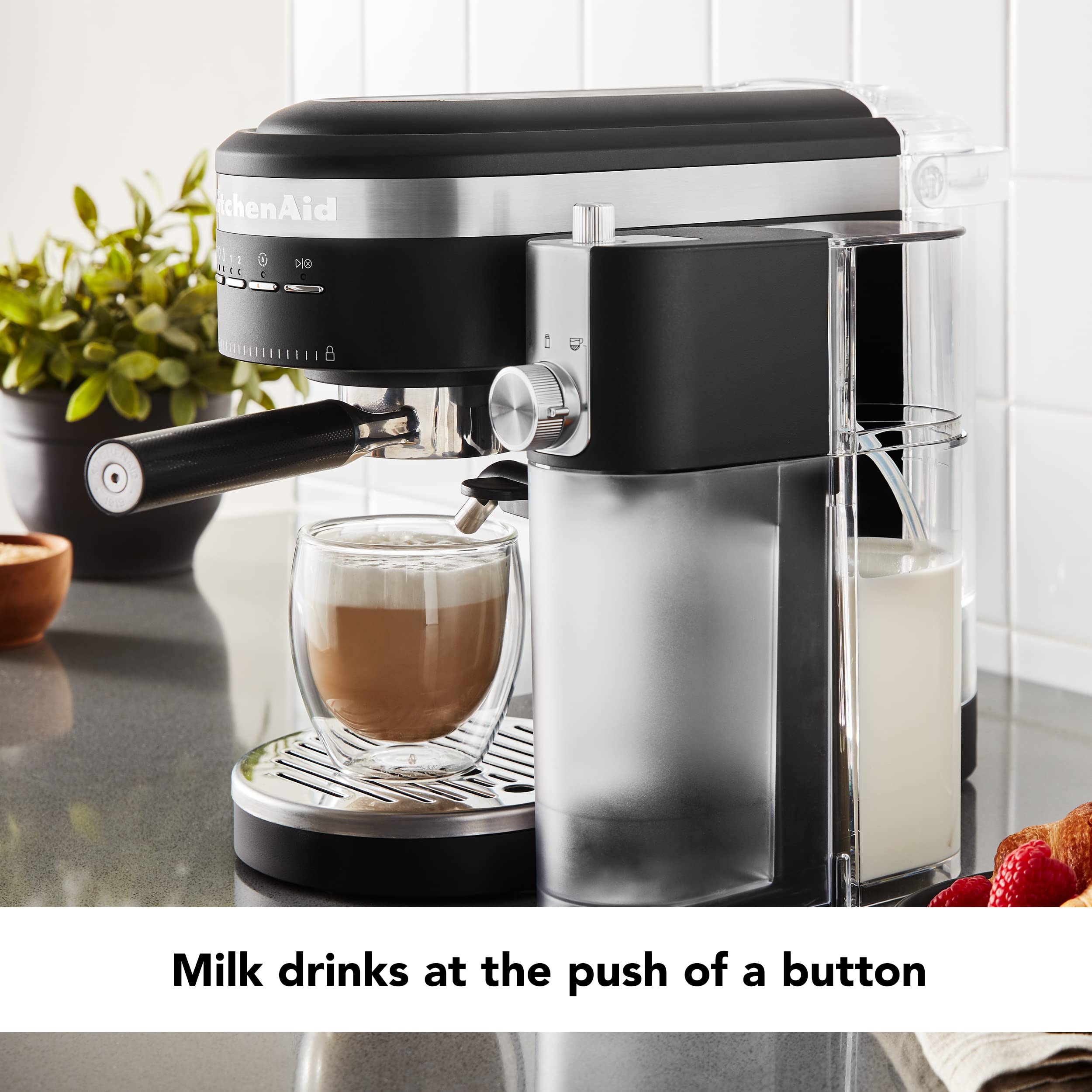 KitchenAid KESMK4 Automatic Milk Frother Attachment for Coffee & Latte - Perfect for Home Baristas & Coffee Lovers