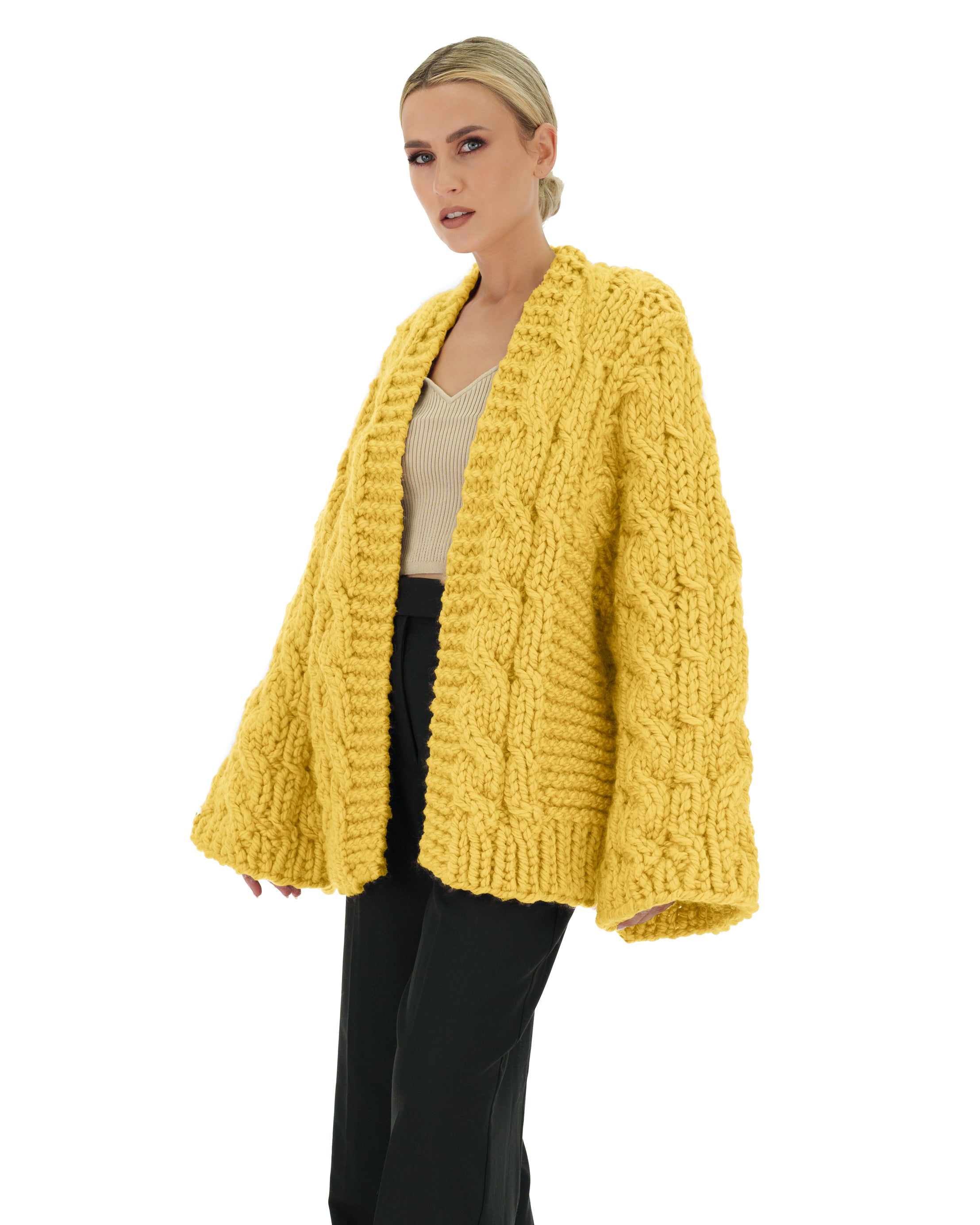 Cozy Cable Knit Cardigan Sweater for Women - Soft Chunky Knit Open Front Long Sleeve Wrap - Perfect for Fall, Winter & Layering Outfits