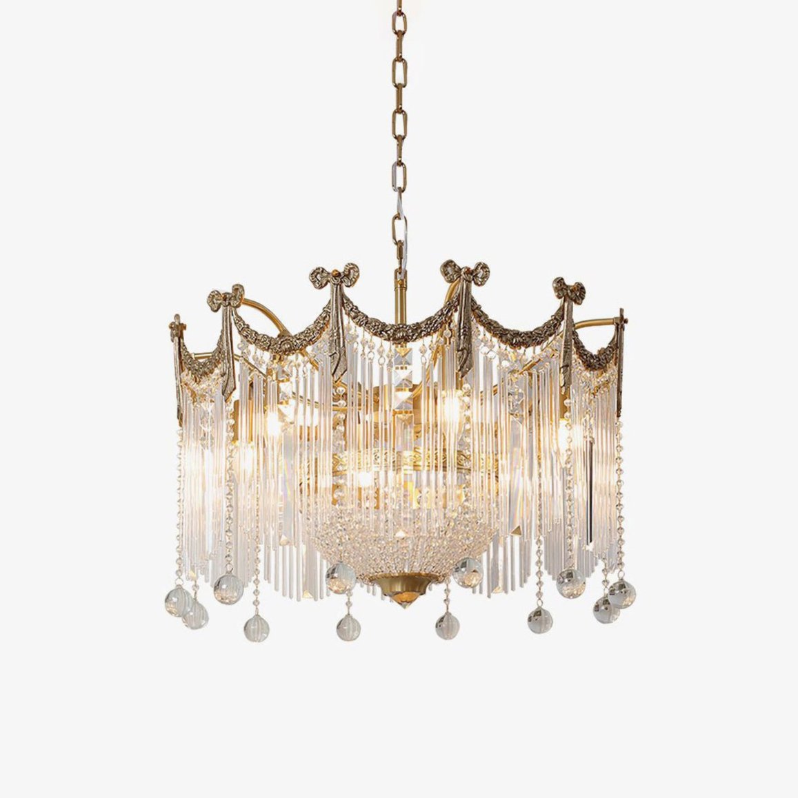 Evangeline Crystal Chandelier - Elegant Modern Ceiling Light Fixture for Dining Room, Living Room & Bedroom | Dimmable LED Lighting for Home Decor & Wedding Events