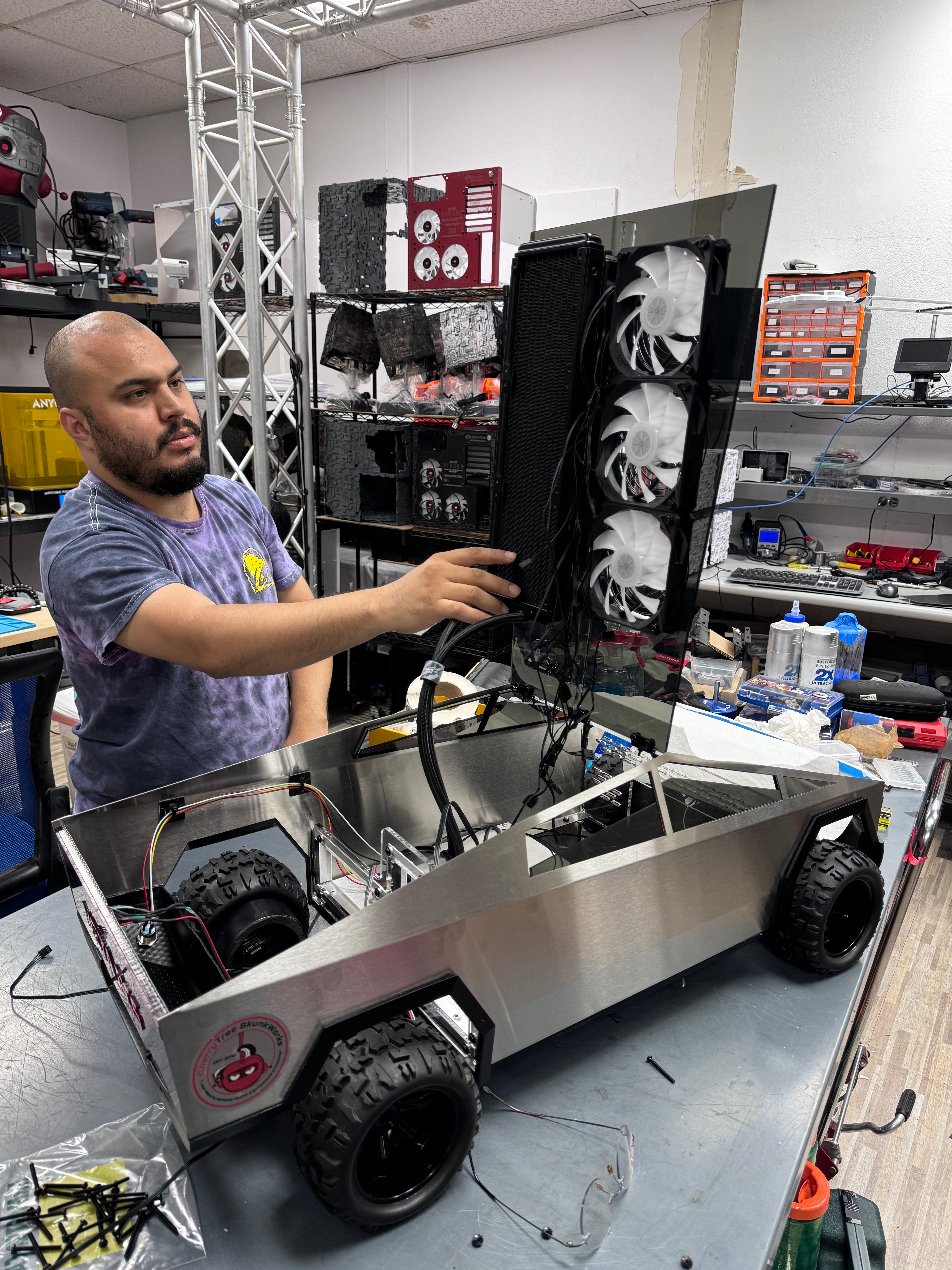 Cybertruck ATX PC Case - Stainless Steel Gaming Computer Case for High-Performance Builds | Perfect for Gaming Rigs, Workstations & Custom PC Builds