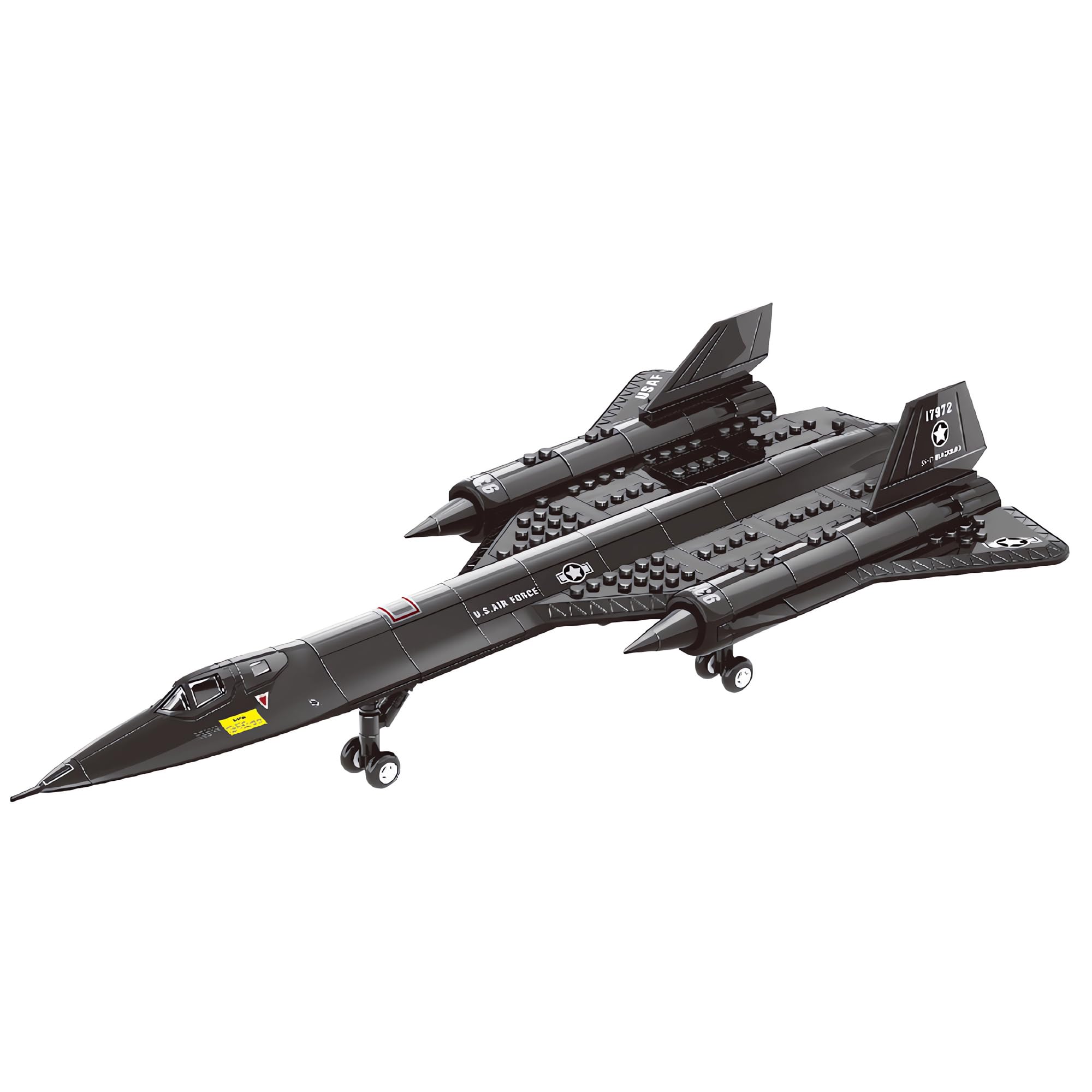 US Air Force SR-71 Blackbird Reconnaissance Aircraft Building Blocks Set - 183pcs STEM Army Toy for Boys, Kids Fighter Jet Model Kit | Perfect Gift for Birthday & Educational Play