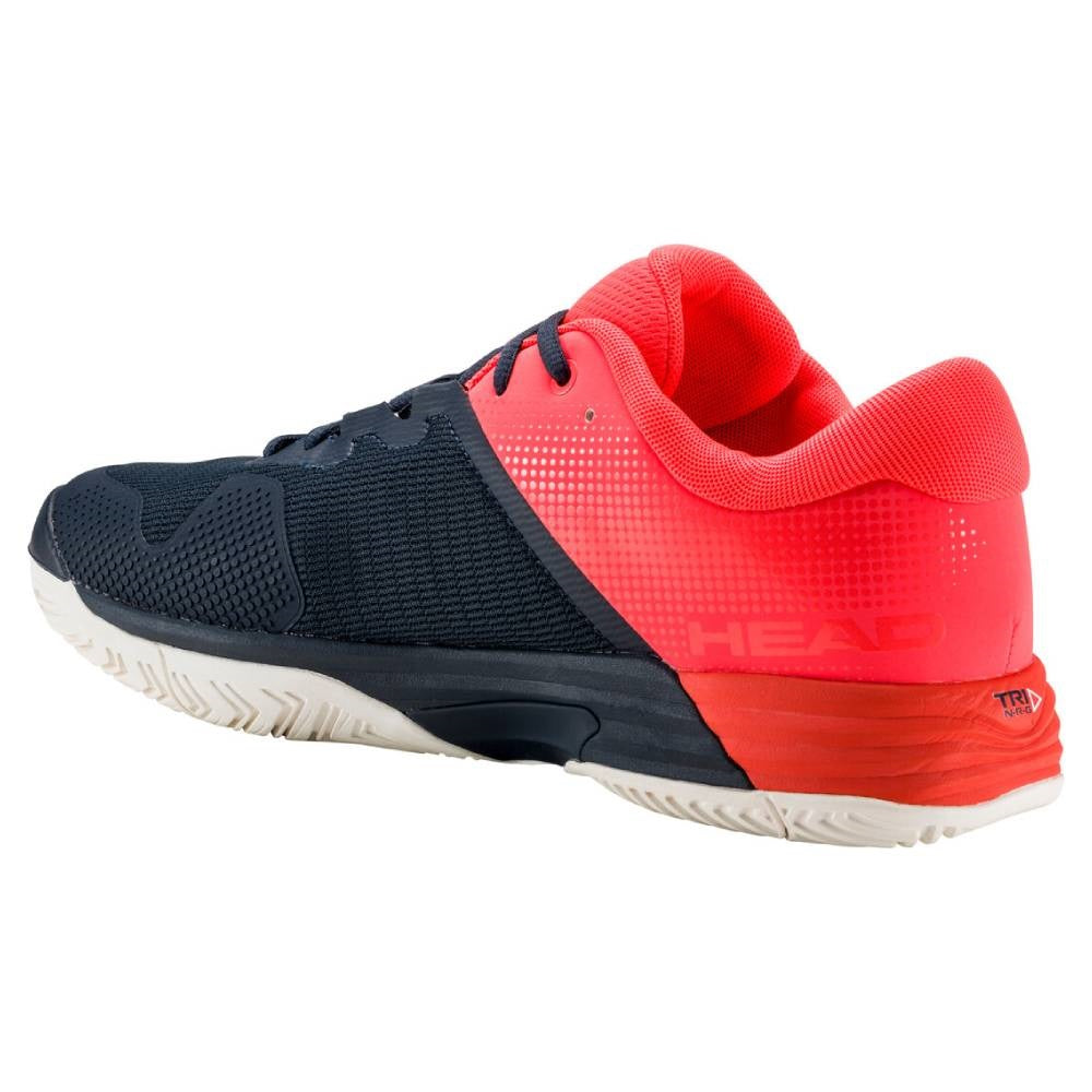 Head Revolt Evo 2.0 Men's Tennis Shoes - Lightweight Performance Court Shoes for Men in Dark Blue/Neon Red - Perfect for Competitive Matches & Casual Play