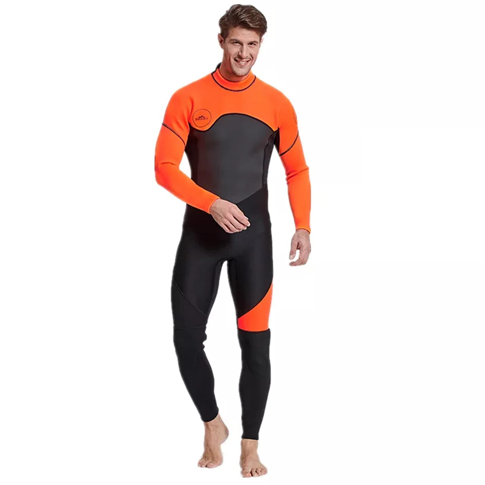 3mm Neoprene Men's Wetsuit - Full Body Scuba Diving Suit with Back Zip for Surfing, Swimming & Water Sports | Ideal for Snorkeling, Kayaking & Cold Water Activities