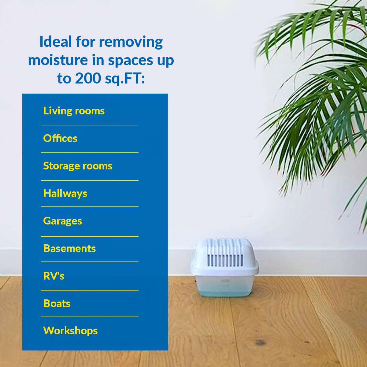 HUMYDRY® - 2 Pack Smart Dehumidifiers with 4 Moisture Absorbing Tablets (15.9 oz) - Fragrance Free - Prevents Dampness & Mold - Perfect for Closets, Basements, RVs up to 200 sq.FT