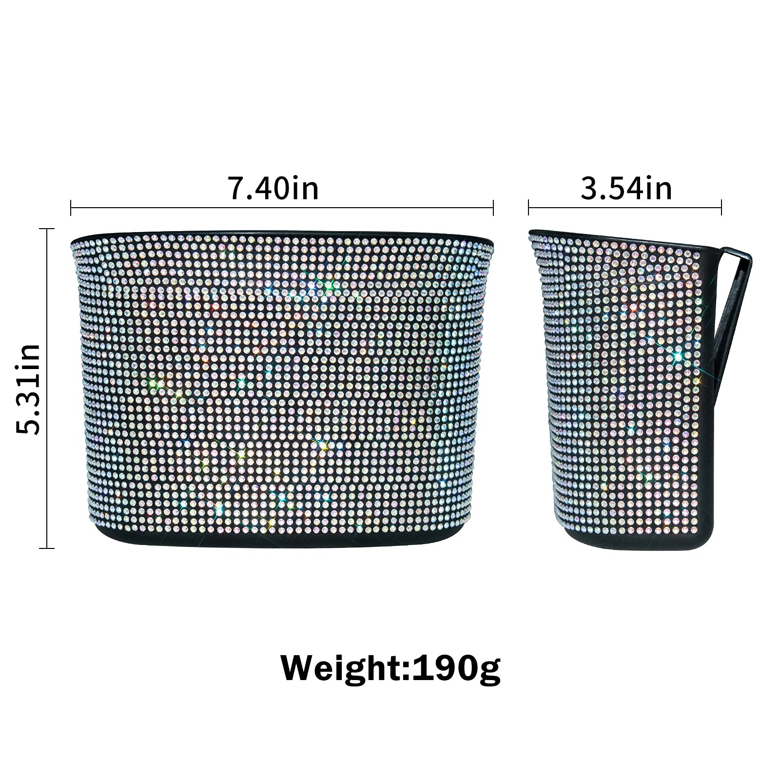 Car Trash Can with Clip - Leakproof Hanging Garbage Bin for Vehicle, Office & Home - Mini Dustbin Organizer for Car, Kitchen, Bedroom - Multicolor Waste Basket (Perfect for Road Trips, Daily Commute & Home Organization)