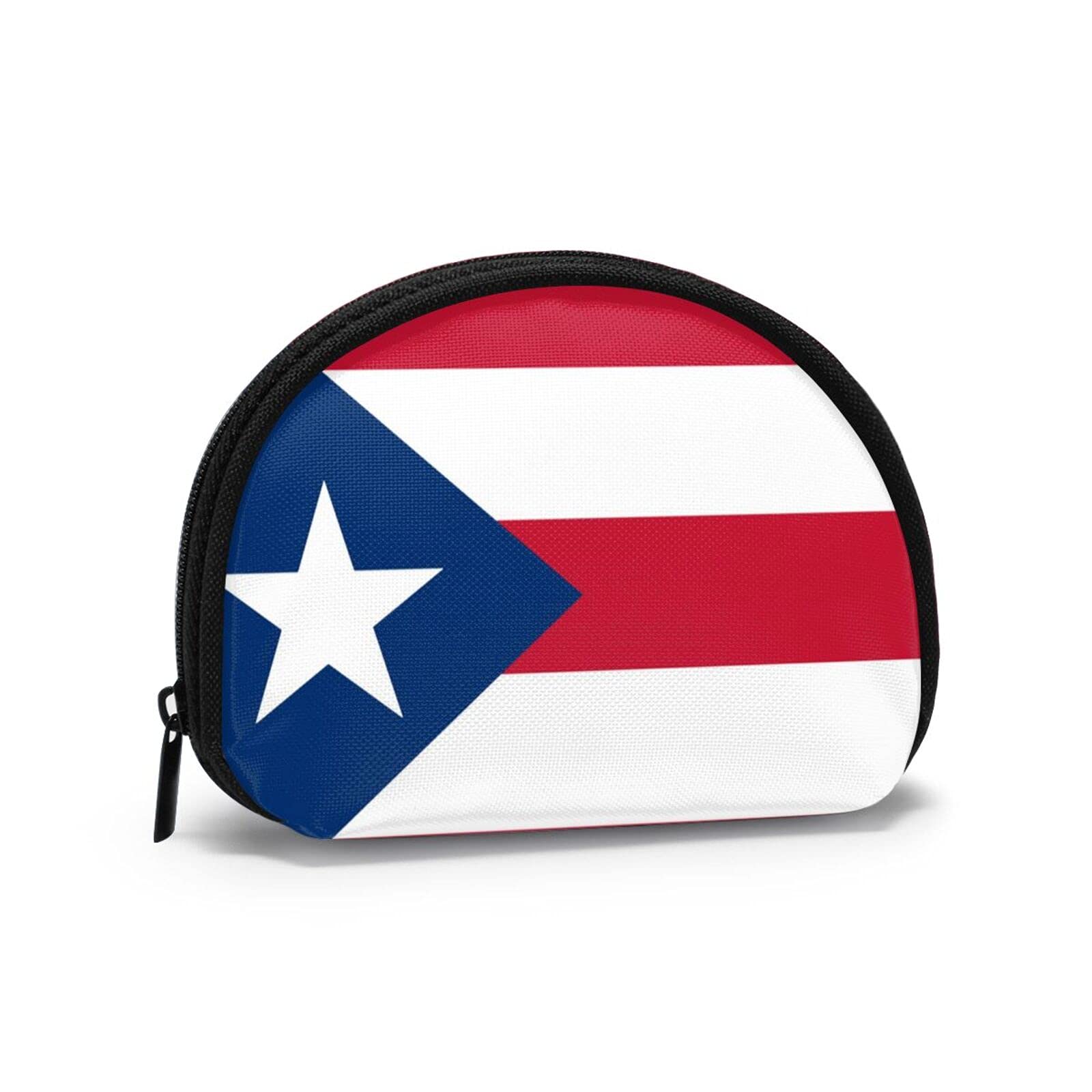 Puerto Rico Flag Coin Purse - Zippered Change Wallet for Men & Women - Compact Travel Money Pouch for Coins, Cash & Cards - Perfect for Travel, Shopping & Everyday Use