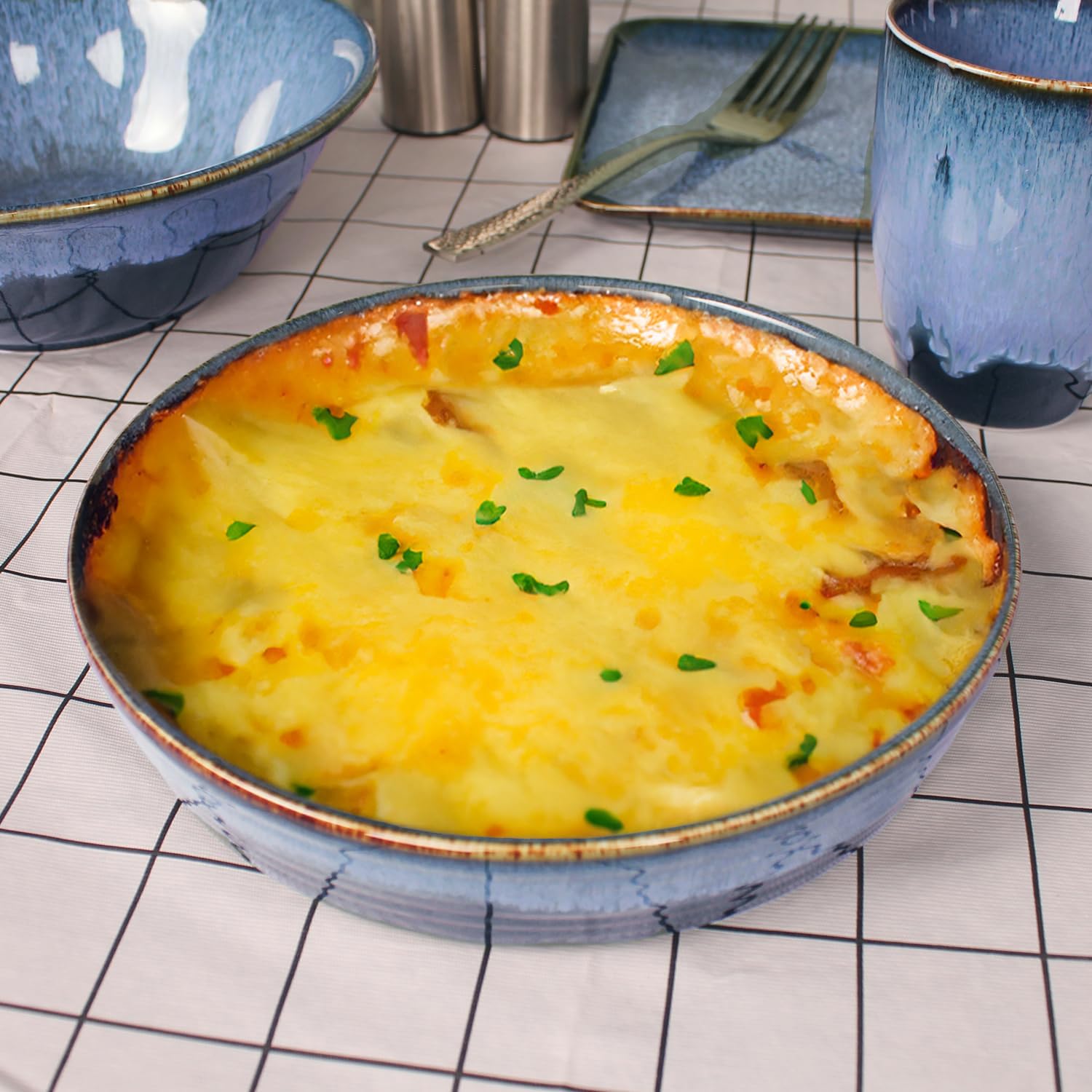 Porcelain Au Gratin Baking Dishes Set - 17 oz, 7.9 Inch Oven & Microwave Safe Casserole Dishes for Lasagna, Cobblers & More - Perfect for Family Dinners, Holiday Baking & Entertaining