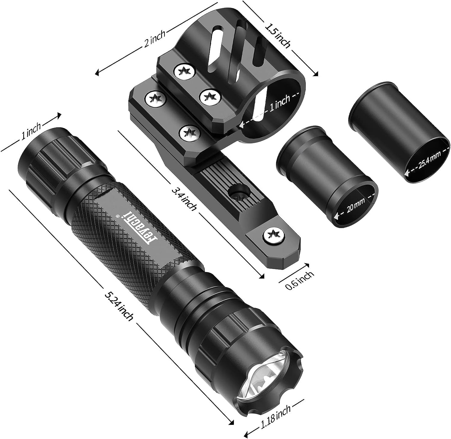 Feyachi 1200 Lumen Tactical Flashlight LED Weapon Light with Picatinny/M-LOK Rail Mount & Pressure Switch - Perfect for Hunting, Home Defense, and Outdoor Adventures