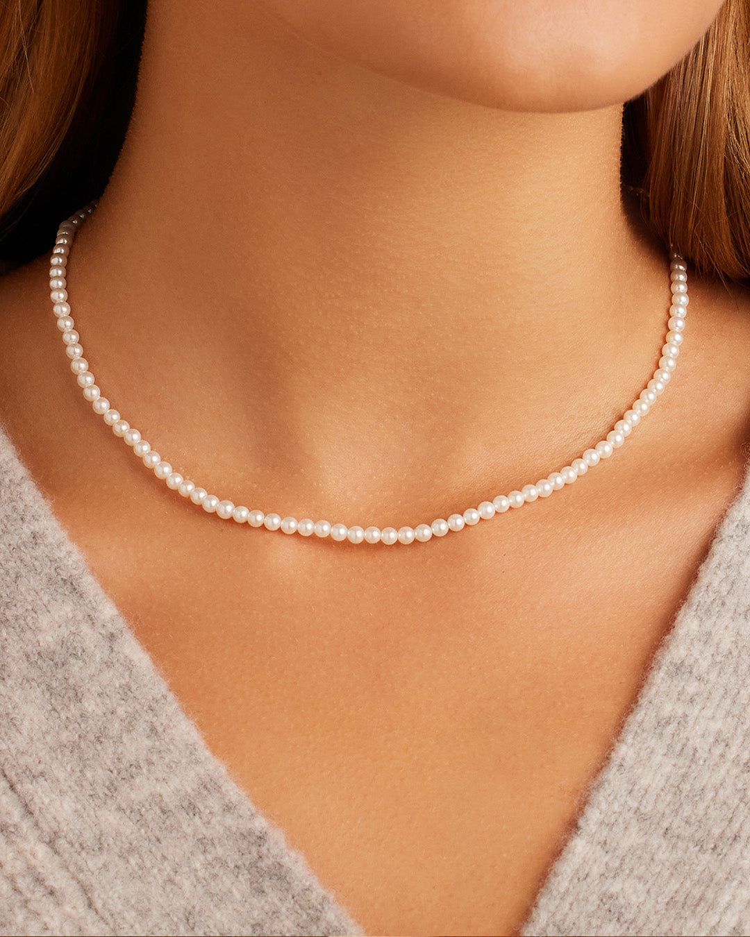 Elegant Parker Pearl Necklace for Women - Classic White Cultured Pearls Jewelry Gift for Wedding, Anniversary & Special Occasions