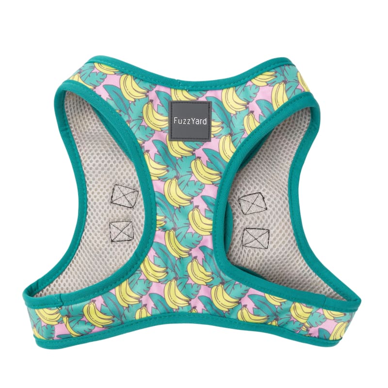 Fuzzyard Bananarama Dog Step-in Harness - Adjustable Pet Vest with Reflective Strips (6 Sizes) for Small to Large Dogs - Perfect for Walking, Training & Outdoor Adventures
