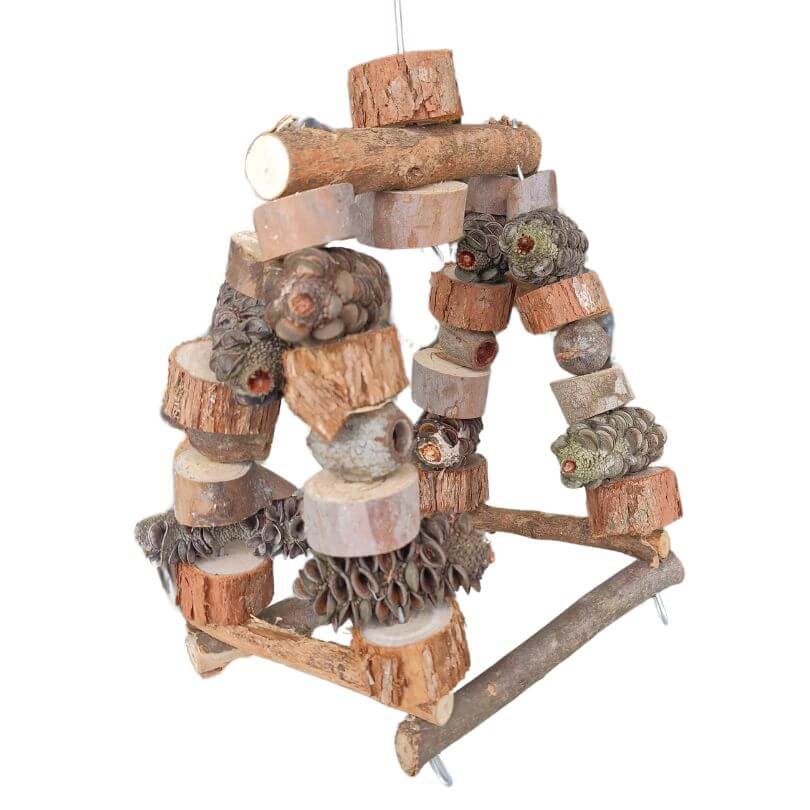 Birdnerd House Swing - Outdoor Bird Feeder for Garden, Patio & Backyard - Attract Wild Birds with Durable Hanging Bird Swing