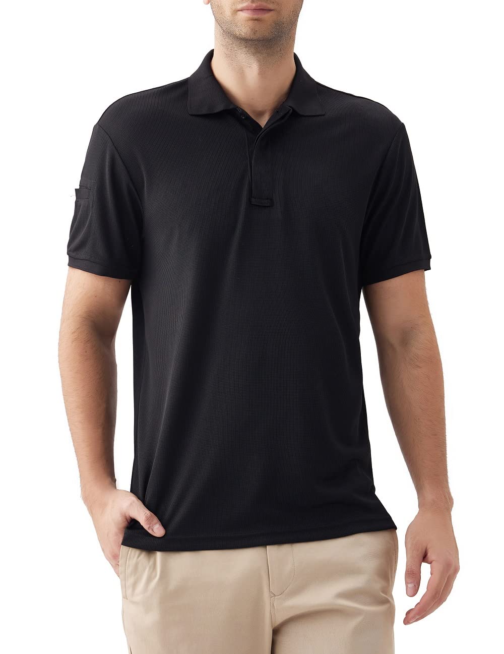 Facitisu Men's Performance Polo Shirts - Moisture Wicking Active Short Sleeve Shirts for Workout, Golf & Casual Wear | Breathable & Quick-Dry Sport Shirt for Gym, Tennis & Outdoor Activities