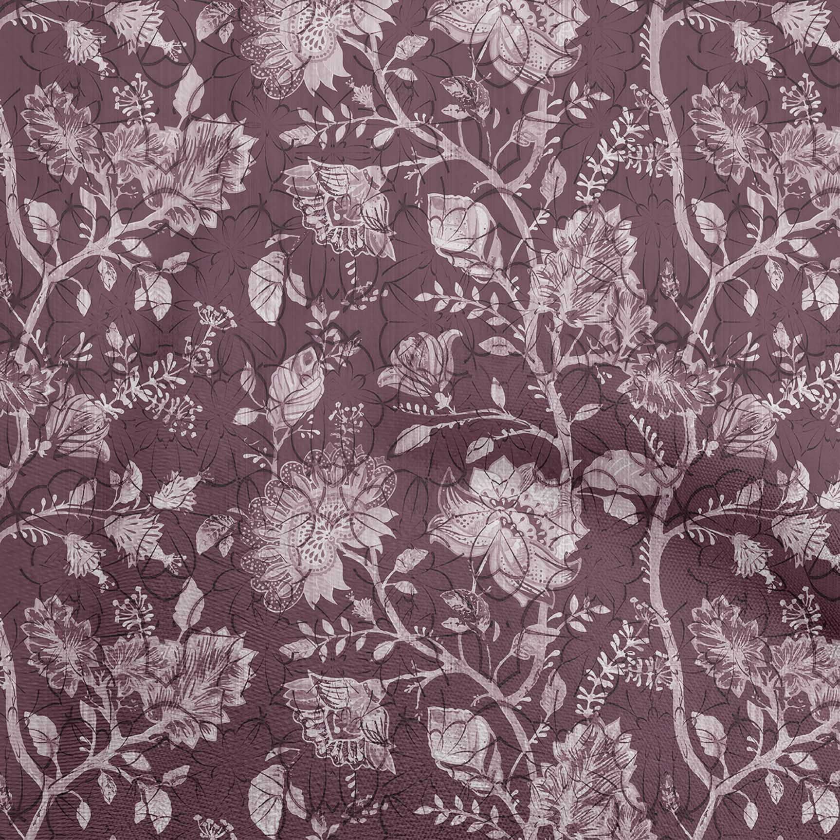 oneOone Rayon Wine Batik Fabric by The Yard - 56 Inch Wide Printed DIY Sewing Material for Dresses, Skirts & Home Decor | Premium Clothing Sewing Supplies