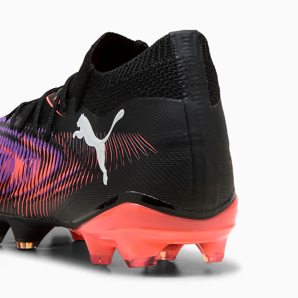 Puma Future 8 Match FG/AG Women's Soccer Cleats - Black White Glowing Red Football Shoes for Artificial Grass & Natural Turf - Perfect for Training, Matches & Competitive Play