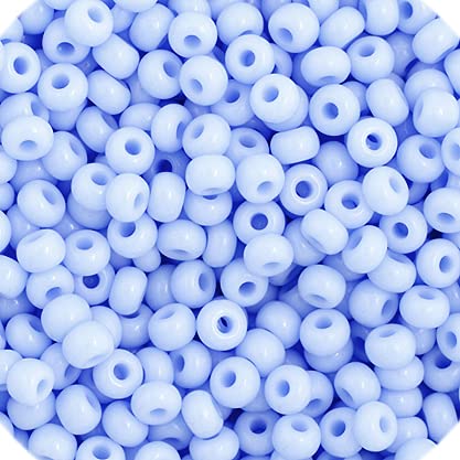Preciosa Czech Glass Seed Beads 11/0 - Opaque Powder Blue (69g/3x23g Vials) for DIY Jewelry Making, Beading, and Craft Projects | Perfect for Bracelets, Necklaces, and Home Decor