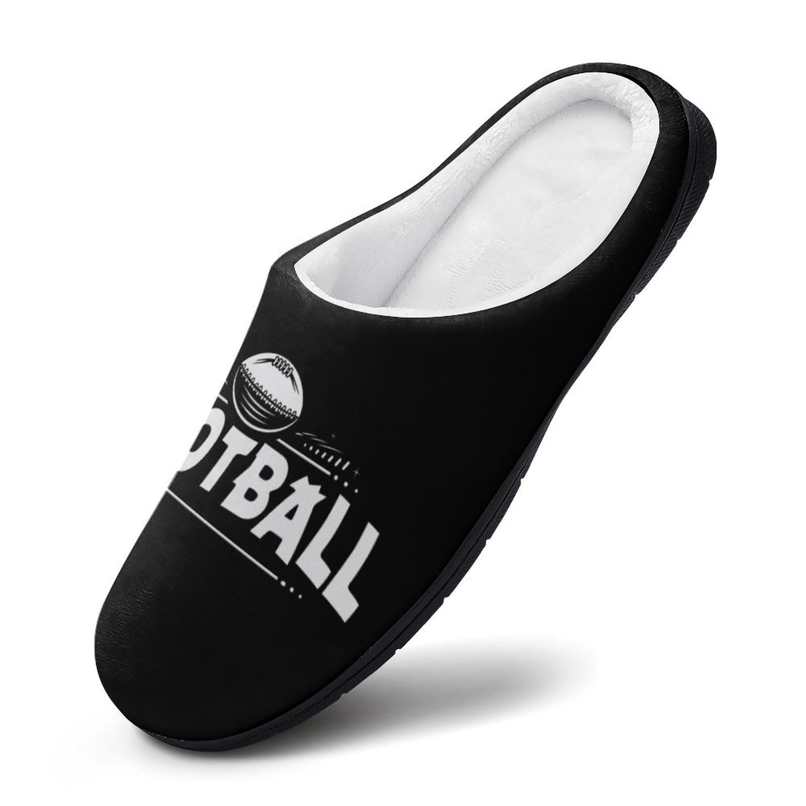 **Best Football Player Gifts for Men - Memory Foam Cotton Slippers with Anti-Skid Sole - Cozy House Shoes for Athletes & Fans**    *(Perfect for lounging at home, post-game relaxation, or gifting to football lovers!)*