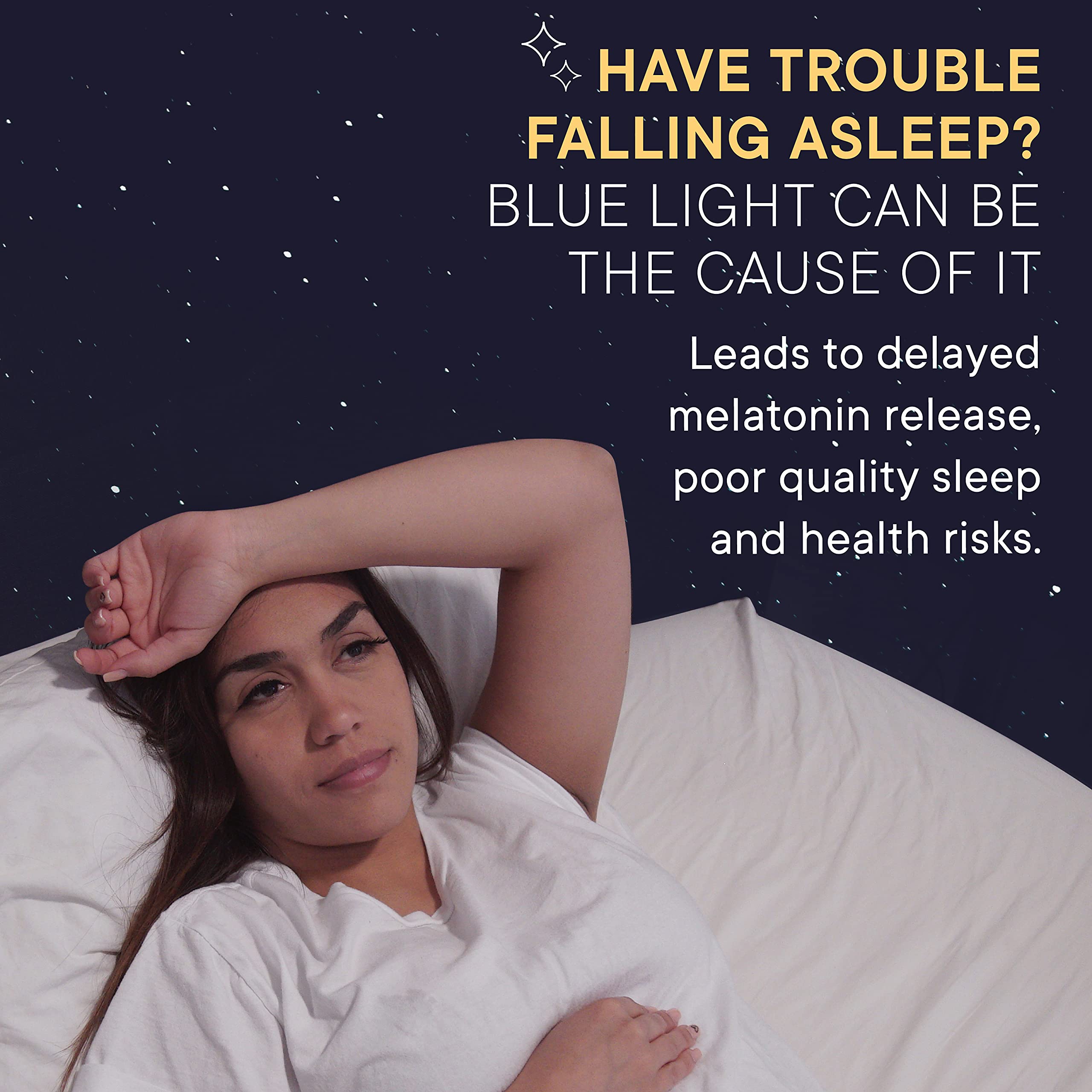 Sleep Aid Amber LED Light Bulbs - Blue Light Blocking, 7W E26 Warm White Night Light (60W Equivalent) for Bedroom, Nursery & Kids Room - Creates Soothing Ambience for Better Sleep & Relaxation