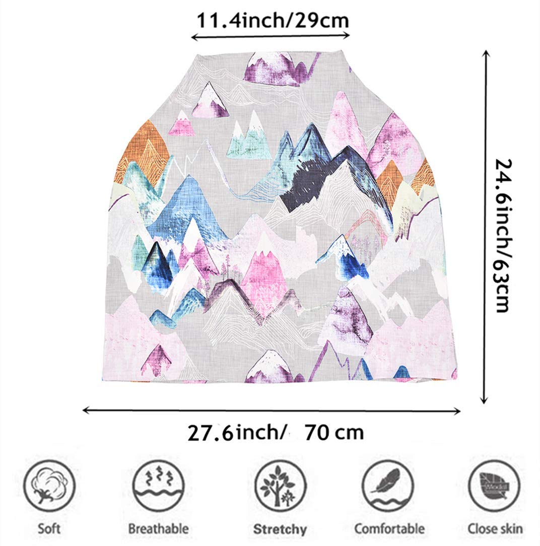 Breastfeeding Cover for Baby - Stretchy Multi-Purpose Nursing Scarf & Car Seat Canopy - Soft Breathable Baby Carrier Cover for Shopping Cart, High Chair, Stroller - Perfect Baby Shower Gift (Pink) | Ideal for Nursing Moms On-The-Go & Newborn Protection