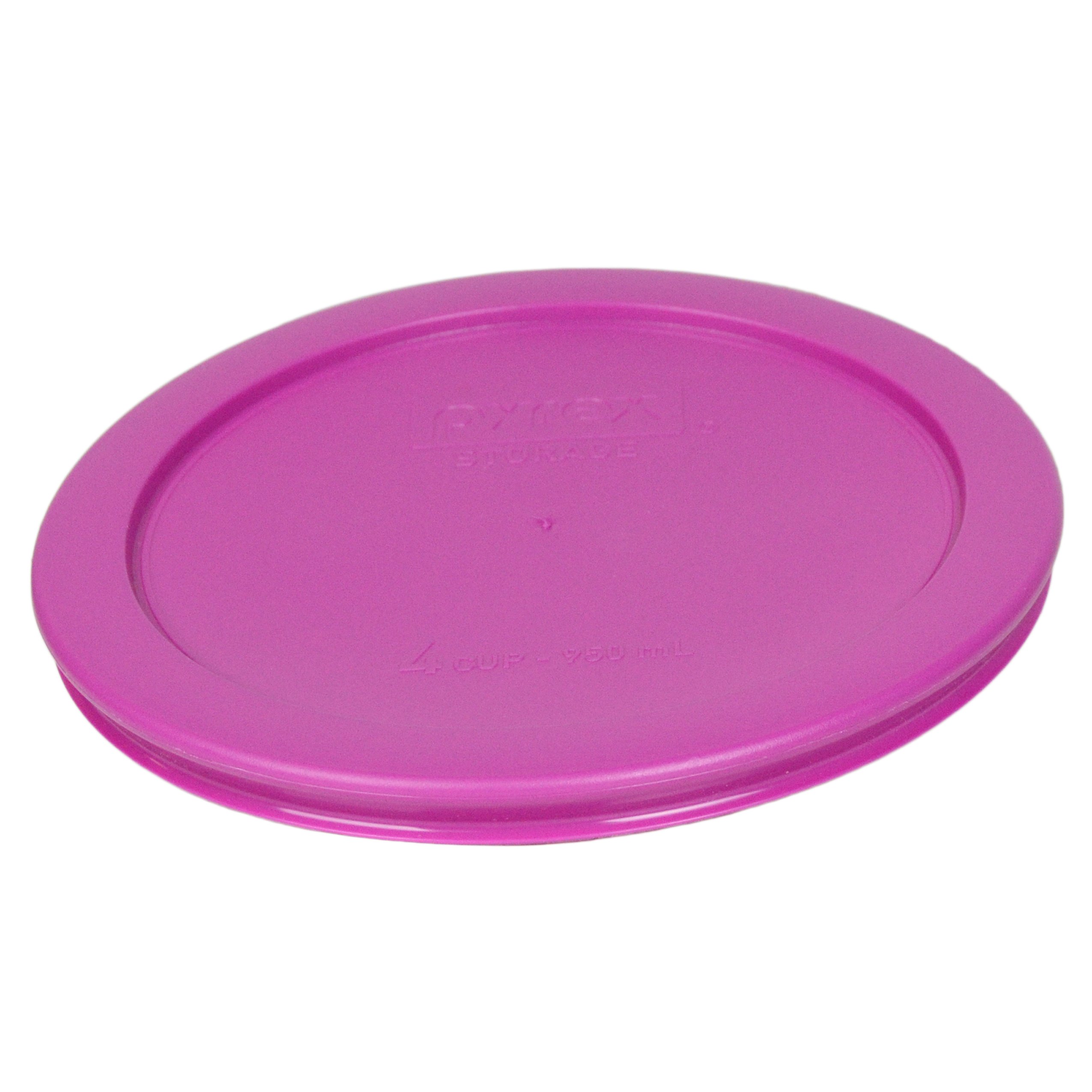 Pyrex 7201-PC 4 Cup Round Plastic Food Storage Container with Lid - Pink (1-Pack) | Microwave & Freezer Safe | Perfect for Meal Prep, Leftovers & Pantry Organization