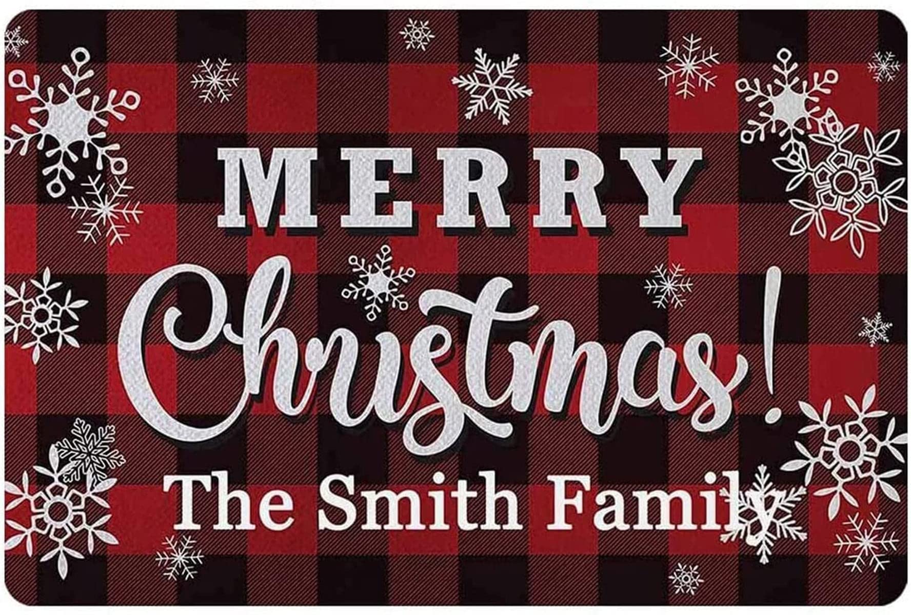 Personalized Merry Christmas Wooden Family Name Wall Sign - Rustic Home Decor for Holiday Season | Perfect for Living Room, Fireplace Mantel & Christmas Tree Decorations
