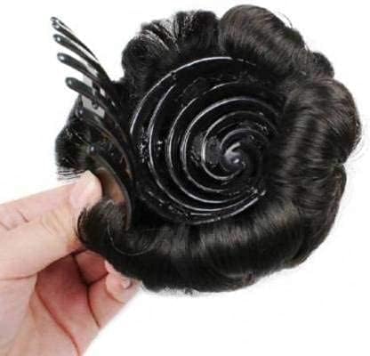 Assu Hair Juda Bun - Natural Feel Black Clutch Hair Extension (Synthetic Fiber, Pack of 1) for Women's Hairstyles, Cosplay & Fashion Accessories