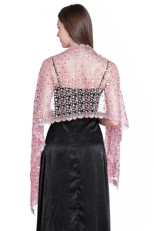 Elegant Lace Shawl CJ0109 - Soft & Lightweight Wrap for Women - Perfect for Weddings, Parties & Evening Events