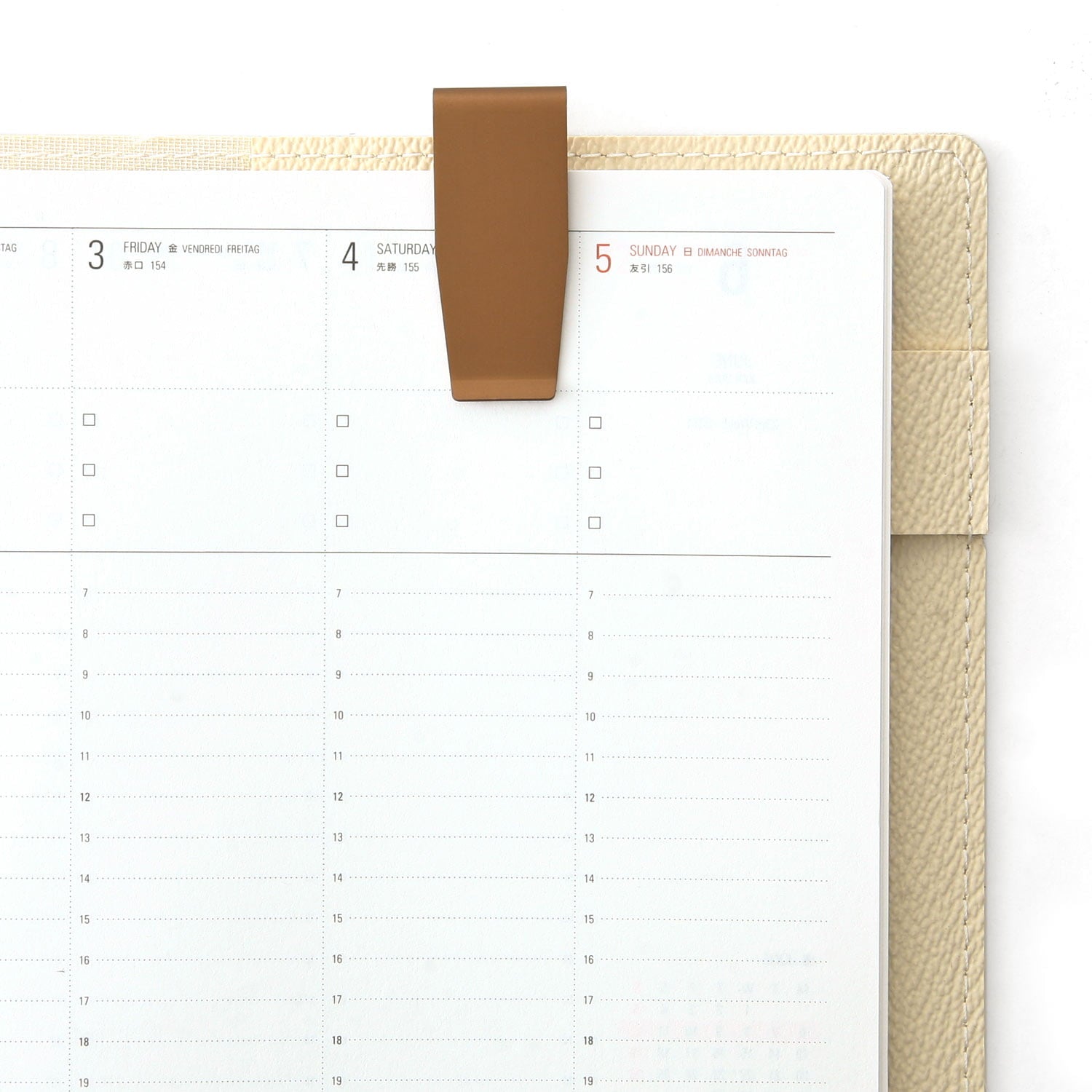 Hightide Ruler Clip for Hobonichi Techo Planner - Perfect for Organizing Notebooks, Journals, and Office Supplies | Ideal for Students, Professionals & Stationery Lovers