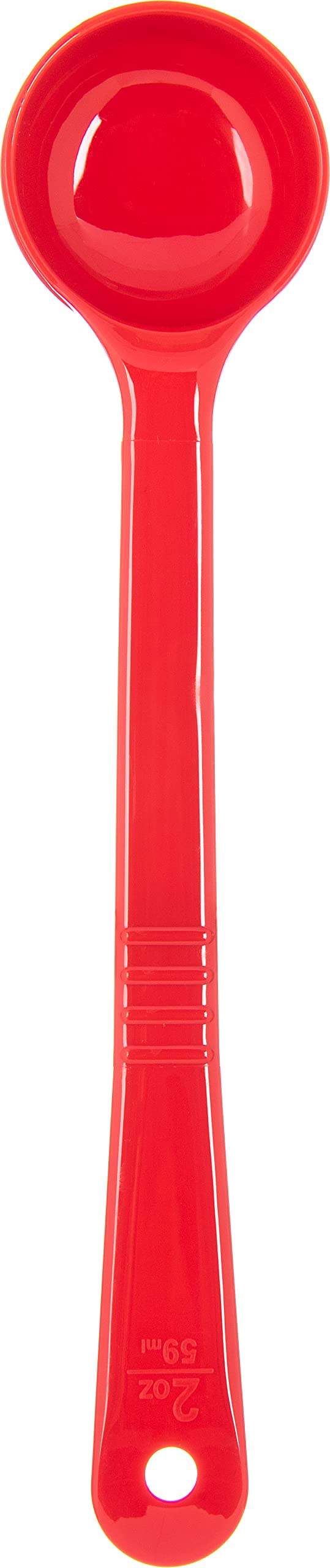 Carlisle FoodService 2oz Long Handle Plastic Measuring Spoon - Pack of 12 (Red) | Perfect for Baking, Cooking & Food Prep in Restaurants, Cafes & Home Kitchens