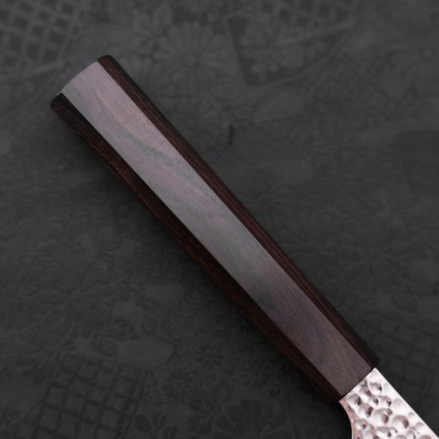 Premium Santoku Knife 180mm - VG-10 Japanese Steel, Tsuchime Hammered Finish, Ebony Wood Handle - Perfect for Slicing, Dicing & Chopping Vegetables, Meat & Fish