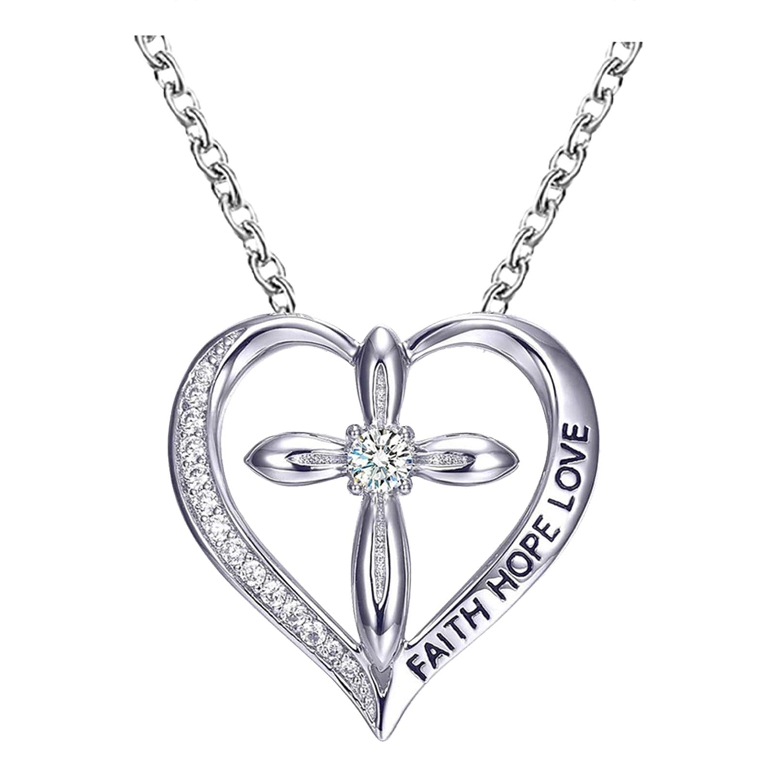 Heart Shaped Pendant Necklace for Women - Elegant Inlaid Design, Dainty Simple Jewelry Gift for Her - Perfect for Valentine's Day, Anniversary & Romantic Occasions
