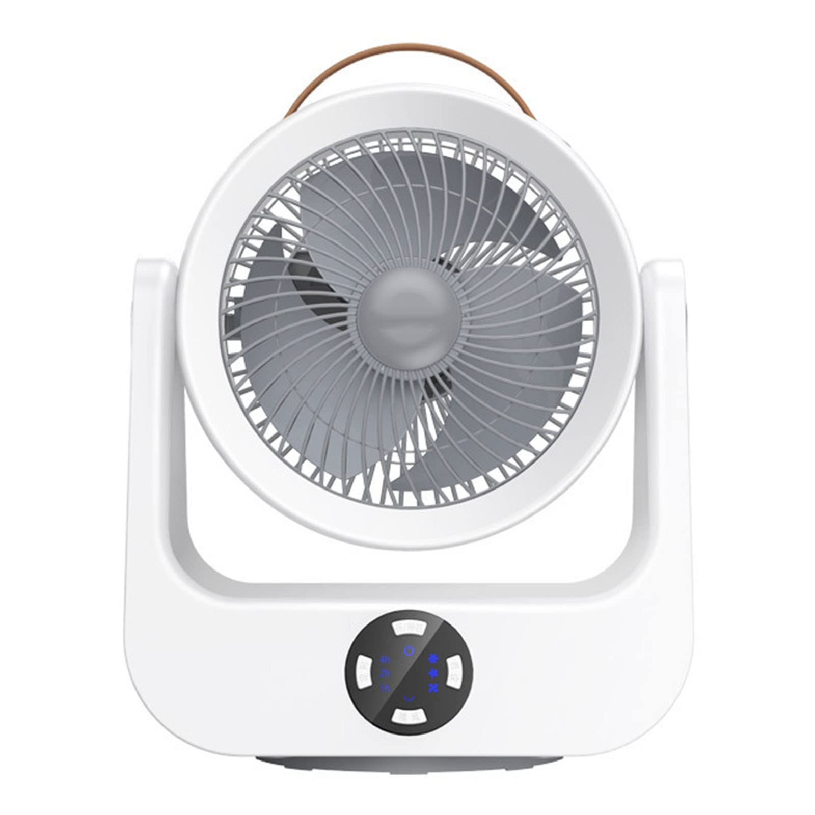 Eervff 12-Inch Turbo Mini Desk Fan with 90° Oscillation - Quiet Air Circulation Fan for Office, Dormitory, Home & Desktop Use - White Compact Electric Fan (29x23.5cm) - Perfect for Cooling, Studying & Workspaces