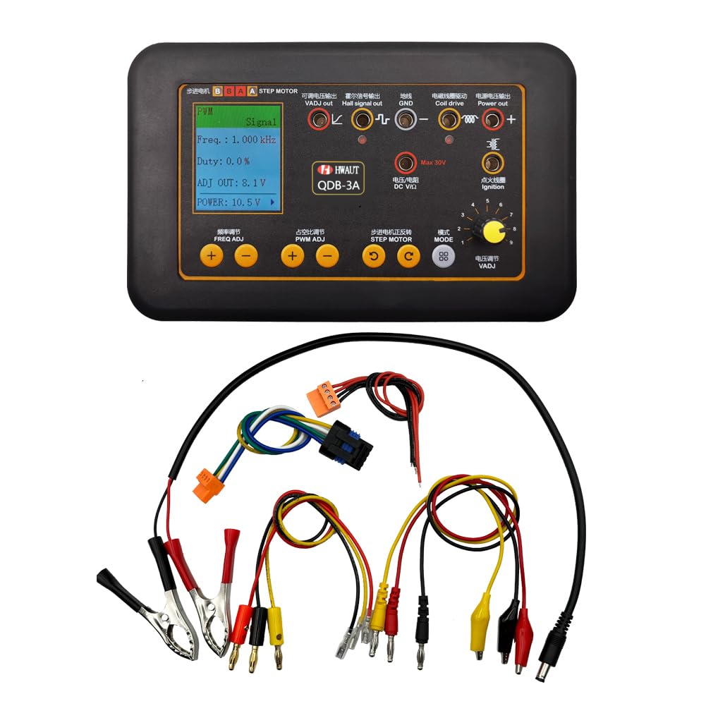 QDB-3A Automotive Ignition Coil Tester - Professional Car Diagnostic Tool for Testing Ignition Coils, Injector Solenoid Valves & Idle Stepper Motors | Perfect for Mechanics & DIY Car Repair | Engine Fault Detection & Troubleshooting