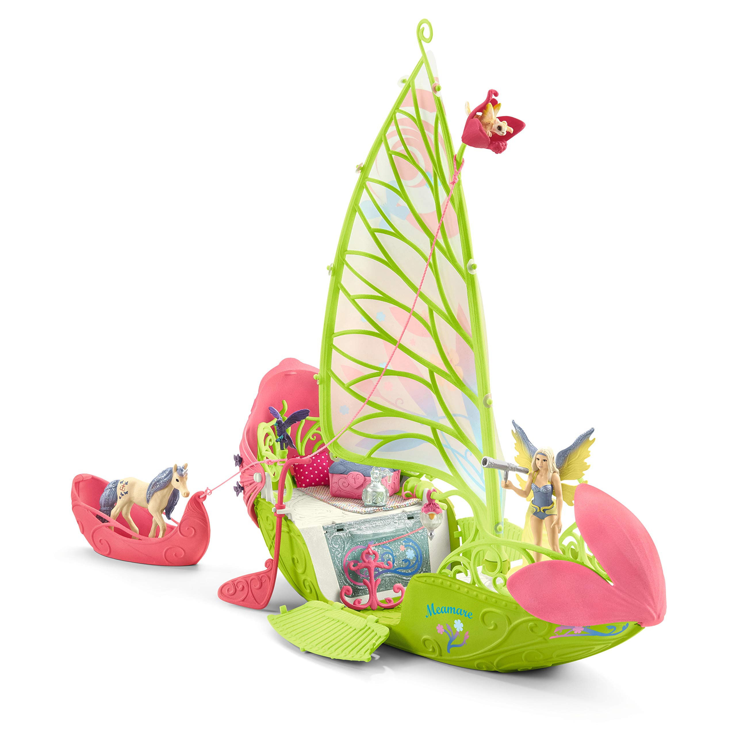 Schleich Bayala 19-Piece Fairy Playset with Sera's Magical Flower Boat - Fantasy Toy for Kids Ages 5-12 - Perfect for Imaginative Play & Storytelling Adventures