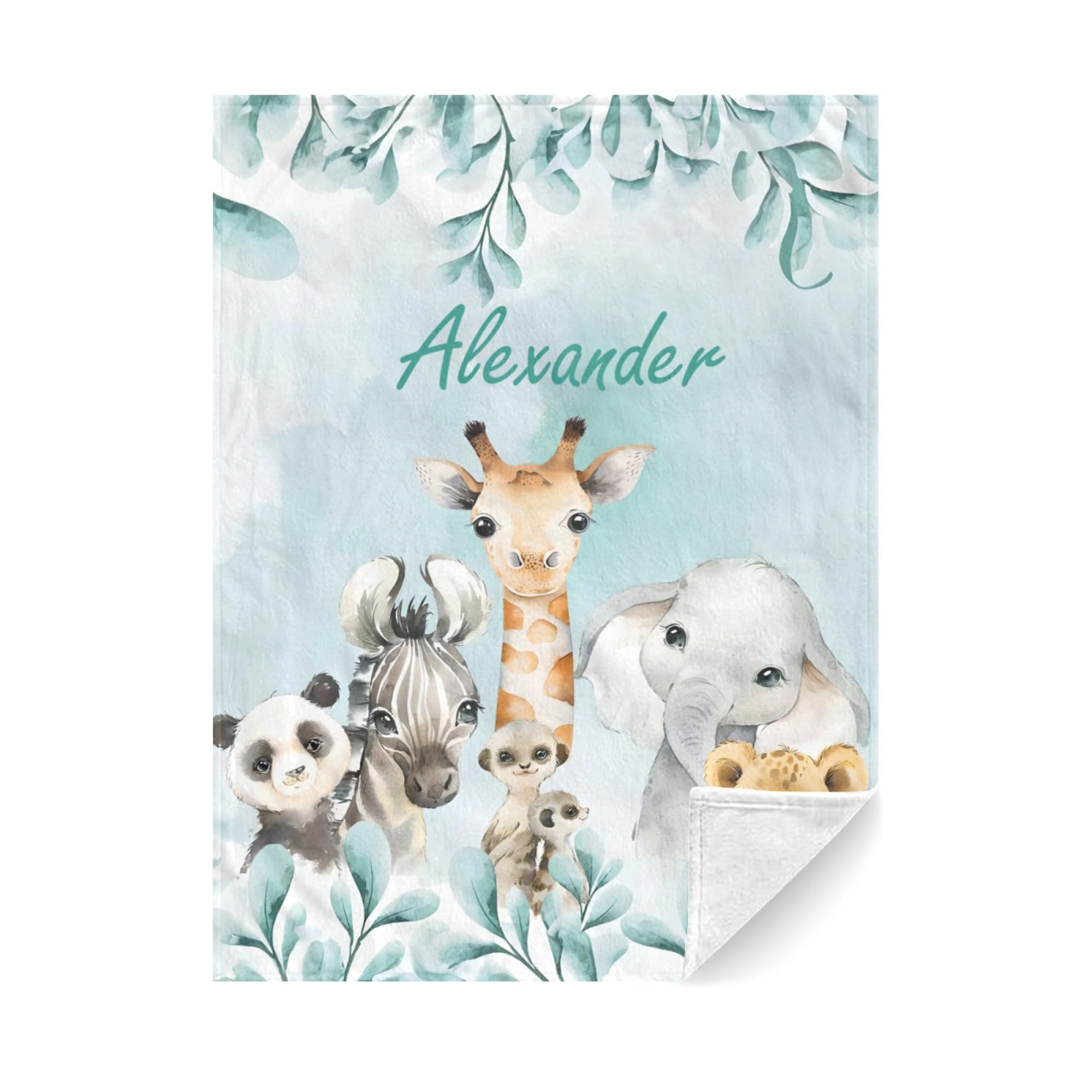 Personalized Baby Blanket for Boys - Custom Name Embroidered Soft Blanket for Newborns & Toddlers - Perfect for Nursery, Gift, and Photo Shoots