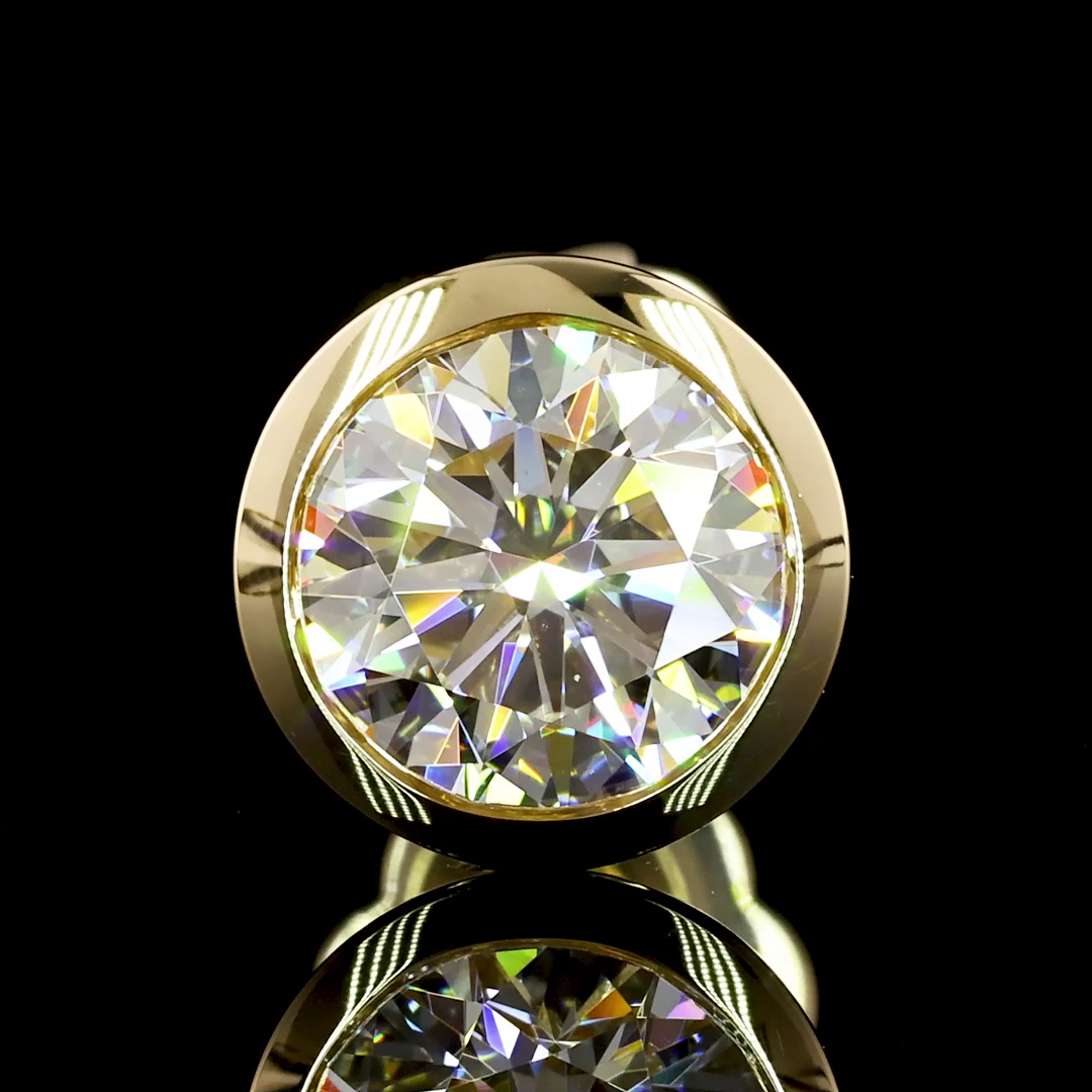 2.1 Carat Lab Grown Round Diamond Stud Earrings - F Color VVS1 Clarity in 14K Yellow Gold | Perfect for Weddings, Anniversaries & Special Occasions