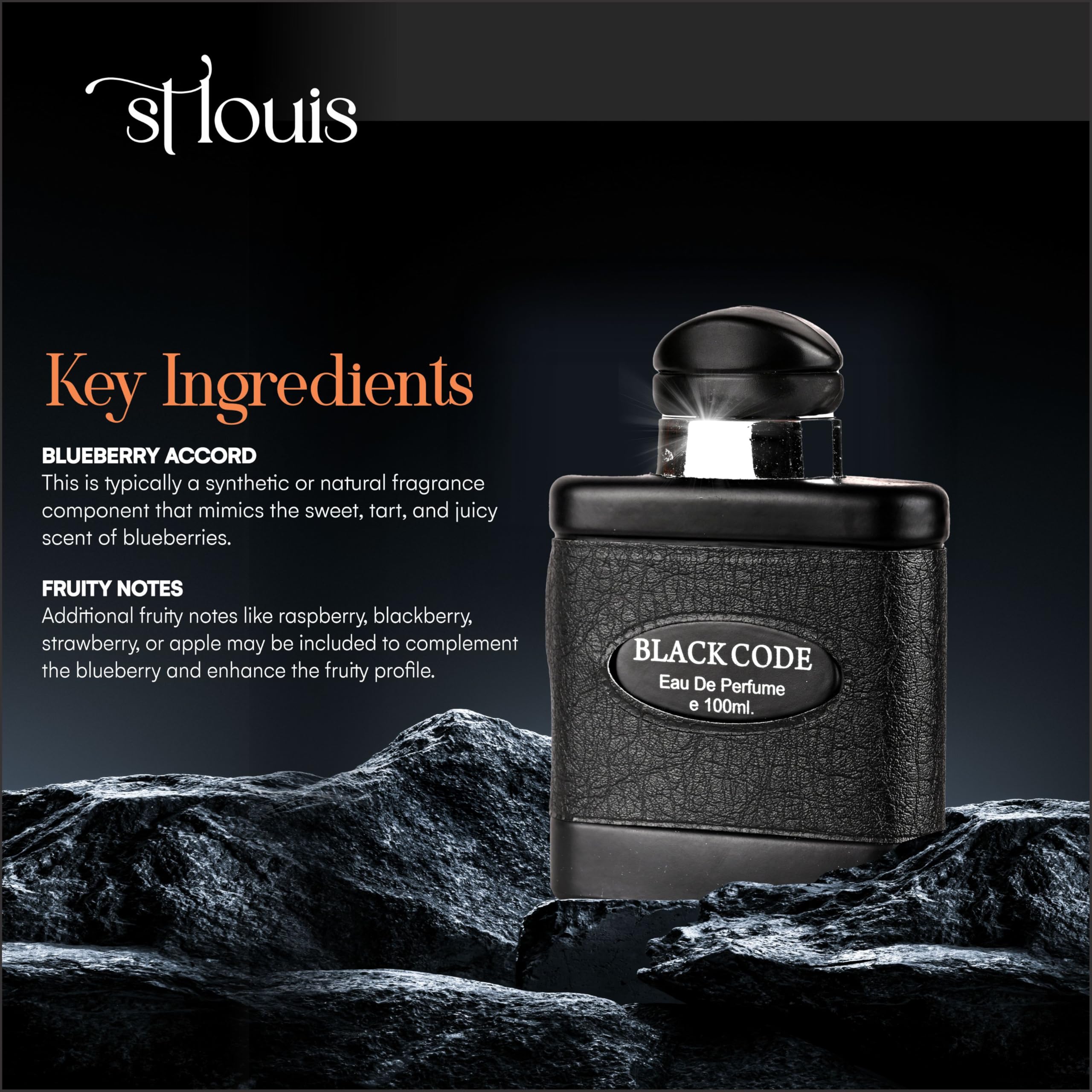 St Louis Black Code Apparel Perfume 100ml - Long Lasting Fragrance for Men & Women | Premium Eau de Parfum Gift Set for Birthdays, Anniversaries & Special Occasions | Perfect for Date Night, Office & Evening Events
