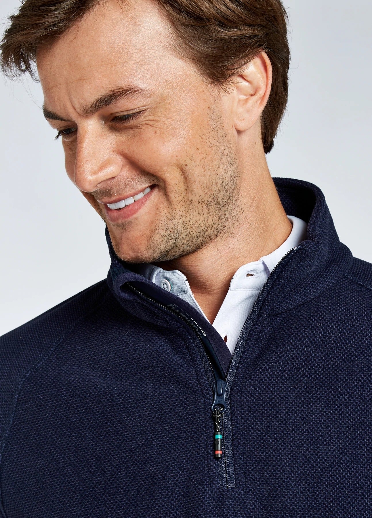 DUBARRY Monaco Unisex 1/4 Zip Fleece Sweater - Navy Blue Pullover for Men & Women | Cozy Casual Wear for Fall & Winter Outdoor Activities