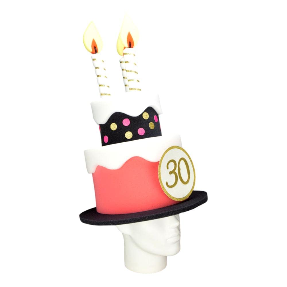 Funny Foam Party Hats for Men & Women - Unisex Adult Size Birthday Cake Hat for Crazy Hat Day, Fancy Dress Parties & Special Celebrations - Perfect for Birthday Parties, Costume Events & Themed Gatherings